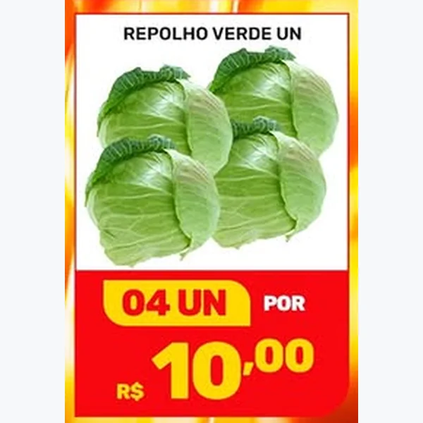 Recorte do encarte de Repolho Verde