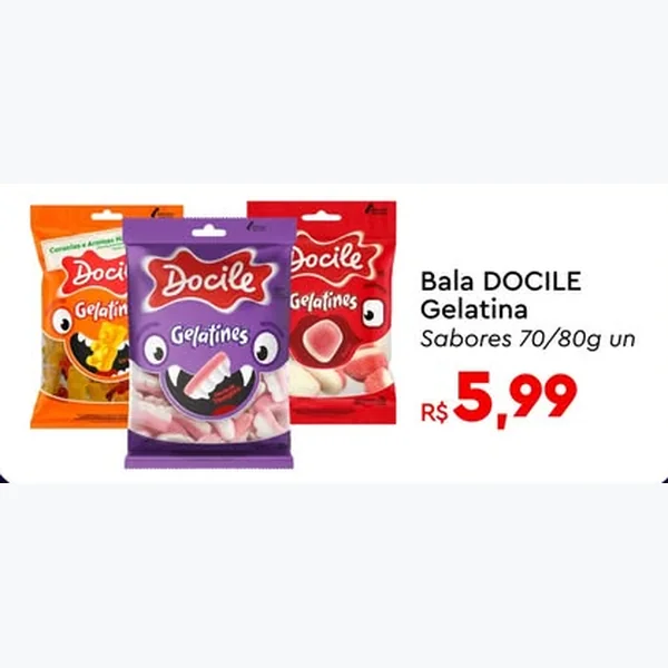 Bala Gelatina Docile 75 g
