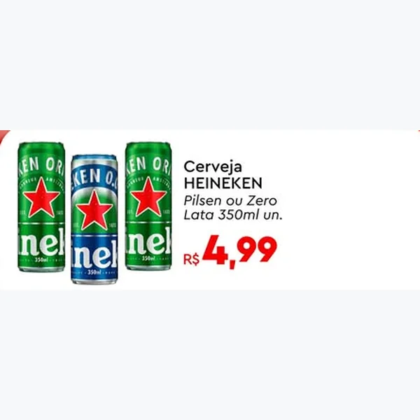Recorte do encarte de Cerveja Zero Heineken 350 ml