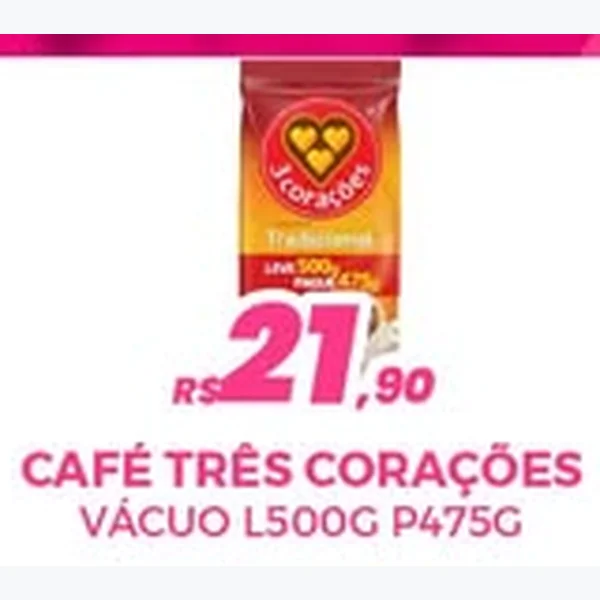 Recorte do encarte de Café Vácuo Três Corações 475 g