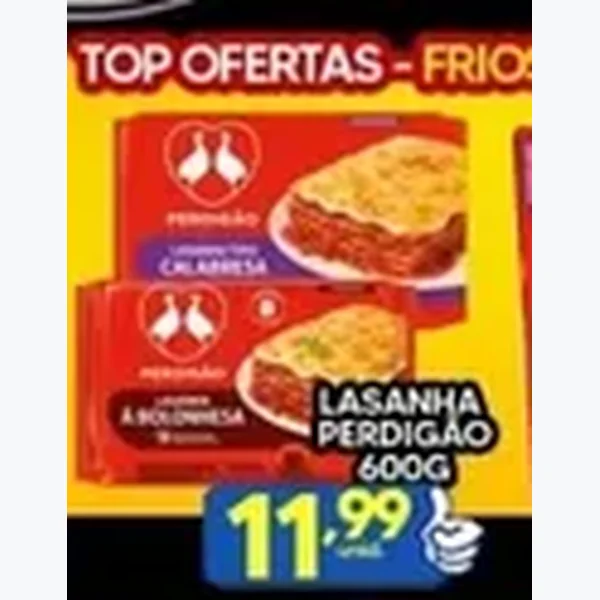 Recorte do encarte de Lasanha Perdigão 600 g