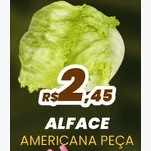 Recorte do encarte de Alface Americana