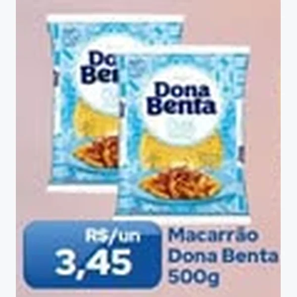 Recorte do encarte de Macarrão Dona Benta 500 g