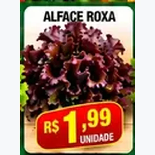 Recorte do encarte de Alface Roxa