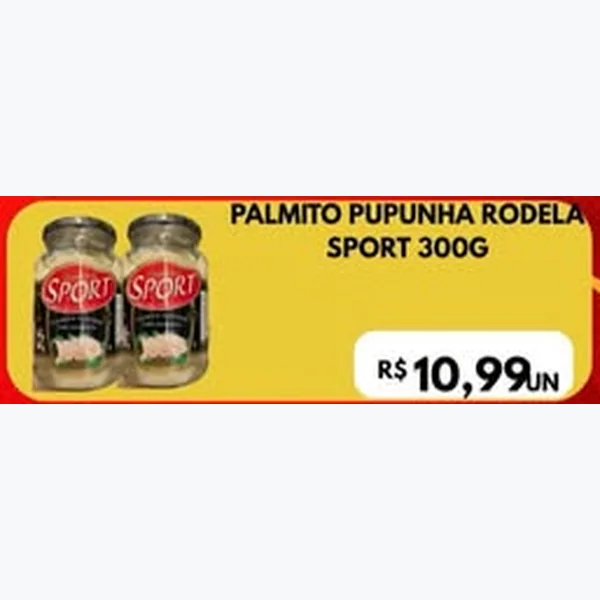 Recorte do encarte de Palmito Pupunha Rodela Sport 300 g