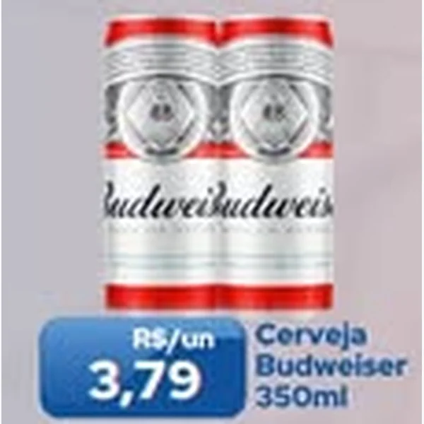 Recorte do encarte de Cerveja Budweiser 350 ml
