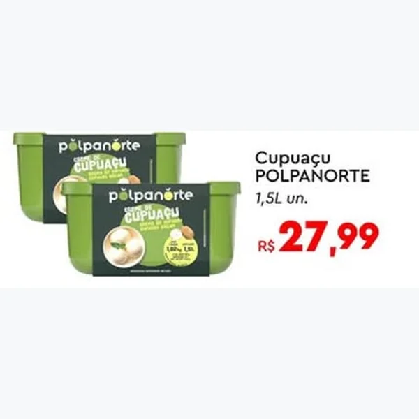 Recorte do encarte de Creme de Cupuaçu Polpanorte 1,5 L
