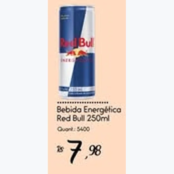 Recorte do encarte de Energético Red Bull 250 ml