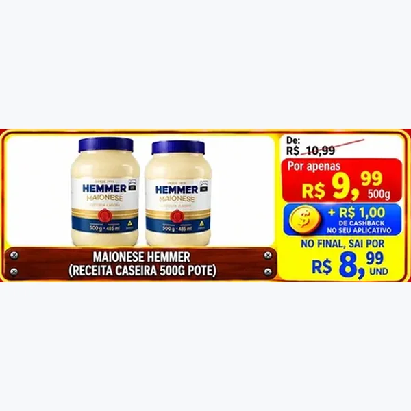 Maionese Receita Caseira Hemmer 500 g