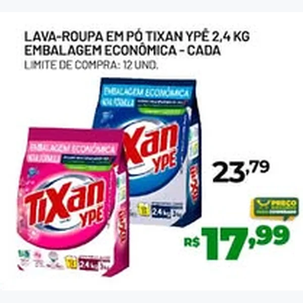 Lava-roupa em Pó Tixan Ypê 2,4 kg