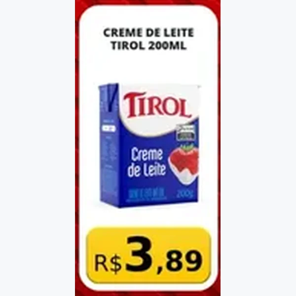 Creme de Leite Tirol 200 ml