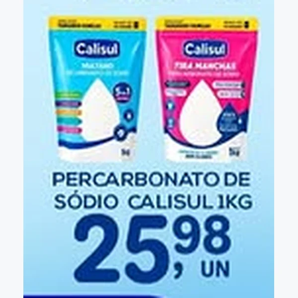 Recorte do encarte de Percarbonato de Sódio Calisul 1 kg