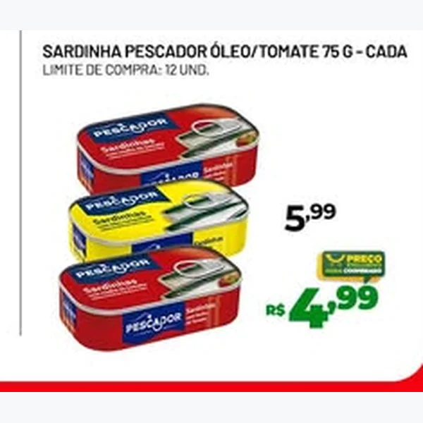Sardinha em Óleo Pescador 75 g