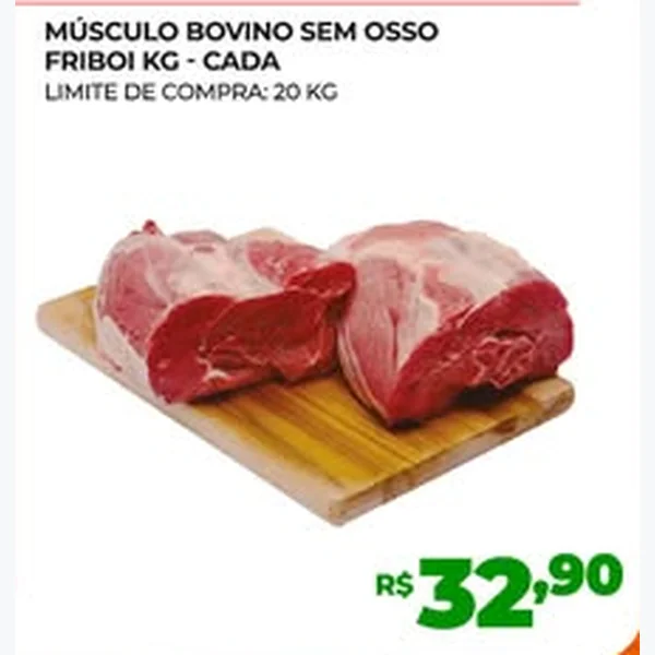Recorte do encarte de Músculo Bovino sem Osso Friboi