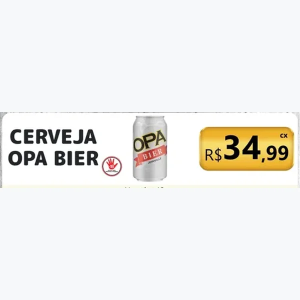 Recorte do encarte de Cerveja Opa Bier 12 un