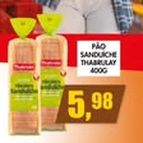 Recorte do encarte de Pão de Sanduíche Thabrulay 400 g