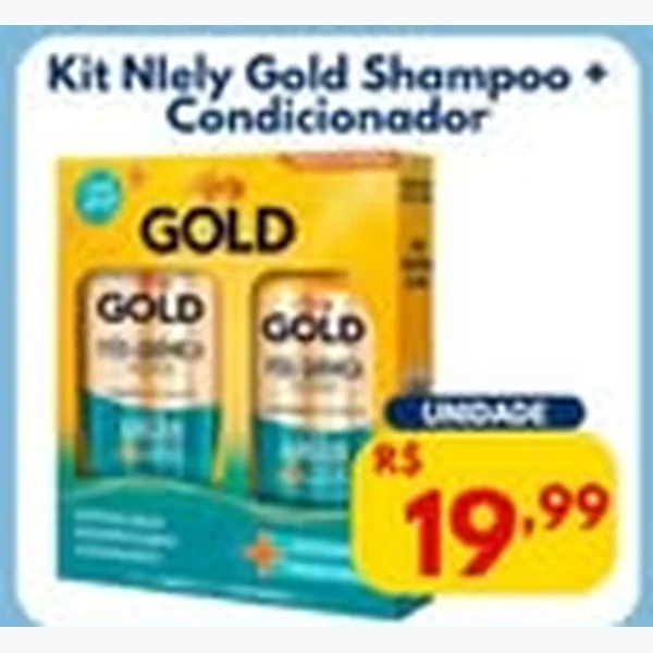 Recorte do encarte de Shampoo + Condicionador Niely Gold