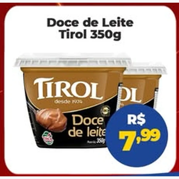 Recorte do encarte de Doce de Leite Tirol 350 g
