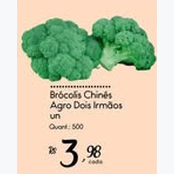 Recorte do encarte de Brócolis Chinês Agro Dois Irmãos