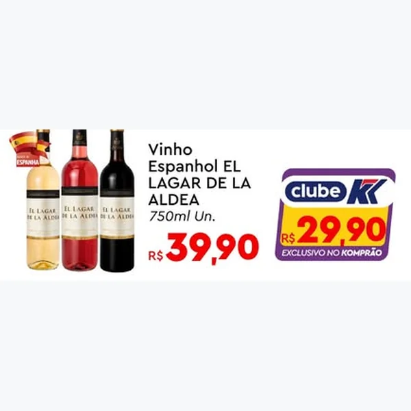 Vinho Espanhol EL LAGAR DE LA ALDEA 750 ml