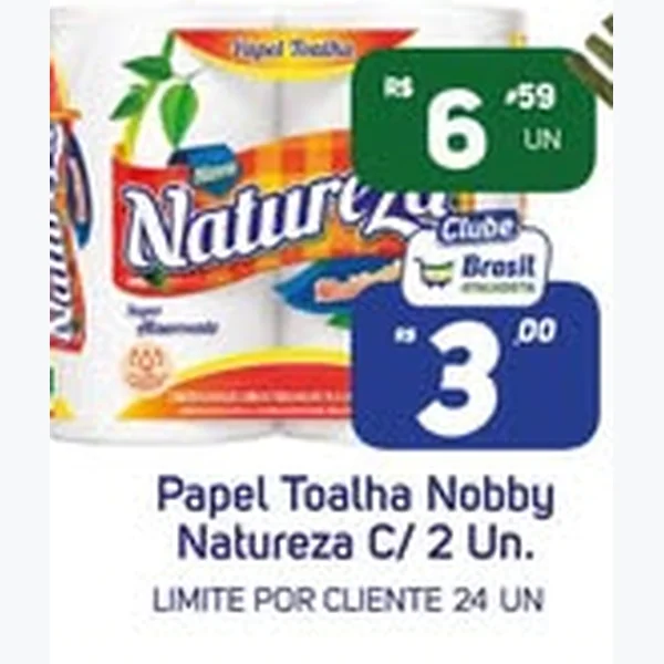 Recorte do encarte de Papel Toalha Nobby Natureza 2 un