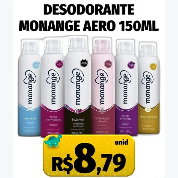 Desodorante Aero Ultraproteção Monange 150 ml