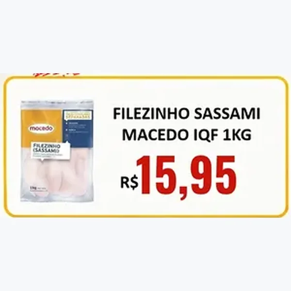 Recorte do encarte de Filézinho Sassami Iqf Macedo 1 kg