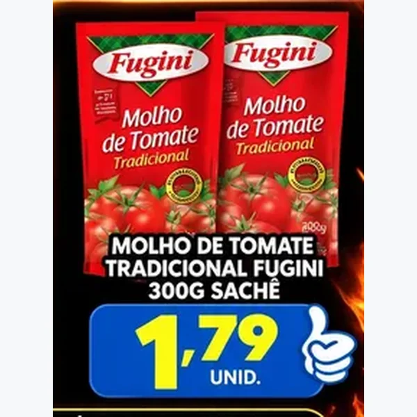 Molho de Tomate Tradicional Fugini 300 g