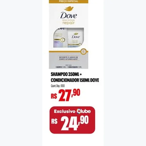 Shampoo e Condicionador Dove 2 un