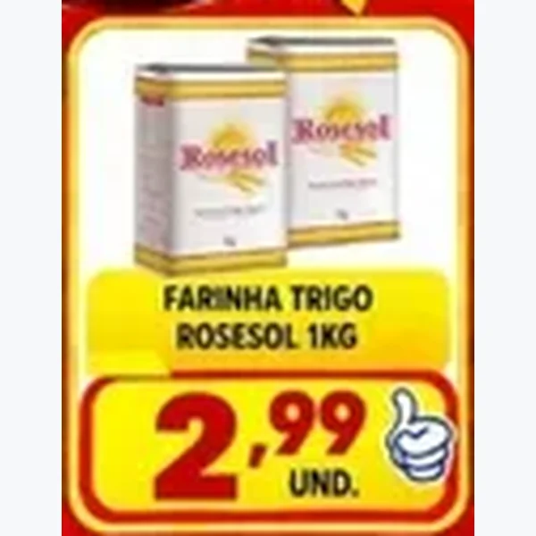 Recorte do encarte de Farinha de Trigo Rosesol