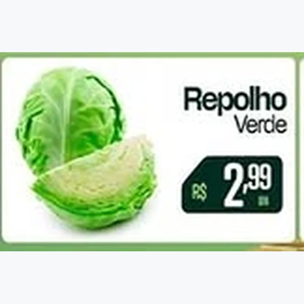 Recorte do encarte de Repolho Verde