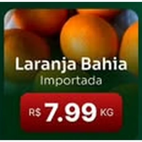 Recorte do encarte de Laranja Bahia Importada