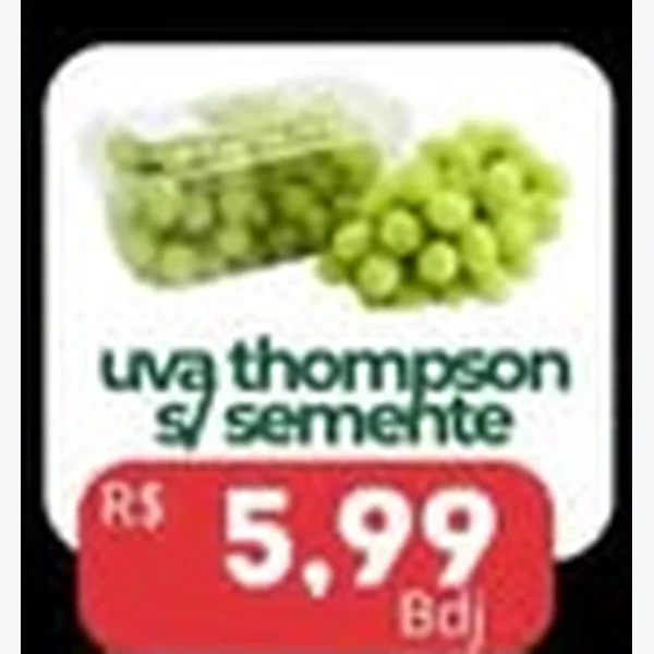Recorte do encarte de Uva Thompson S/ Semente