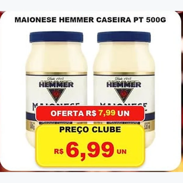 Recorte do encarte de Maionese Caseira Hemmer 500 g