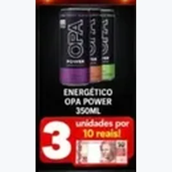 Recorte do encarte de Energético Opa Power 350 ml