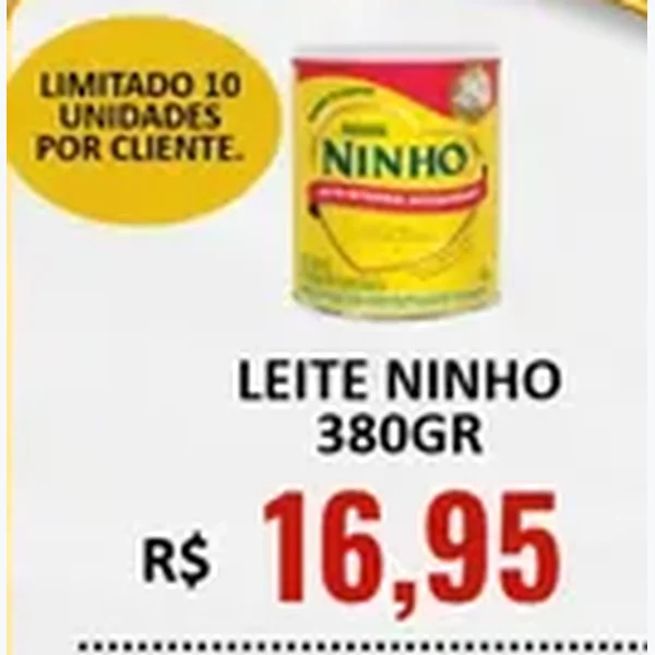 Recorte do encarte de Leite em Pó Ninho 380 g