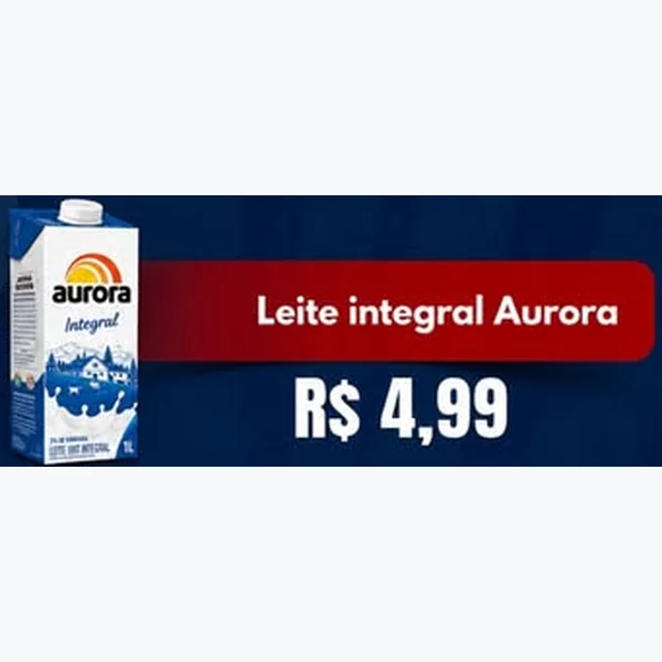 Leite Integral Aurora 1 L