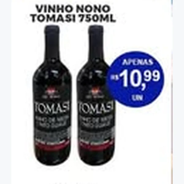 Recorte do encarte de Vinho Nono Tomasi 750 ml