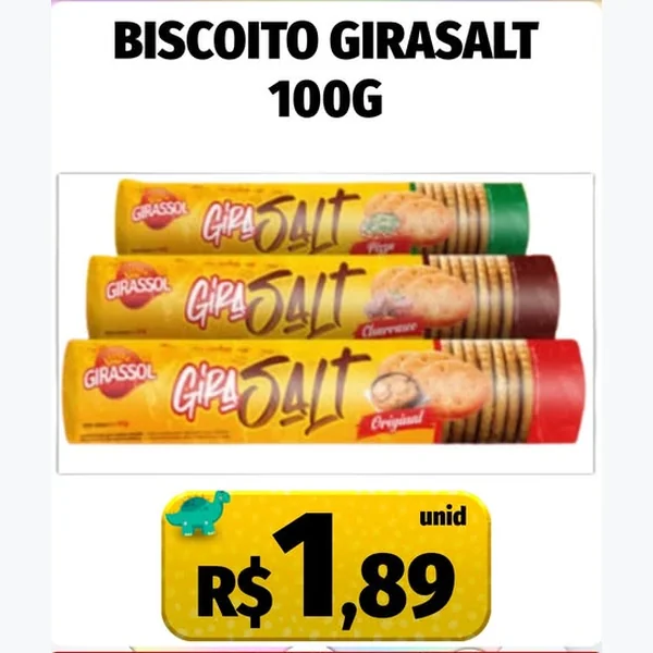 Biscoito Girasalt Original Girassol 100 g