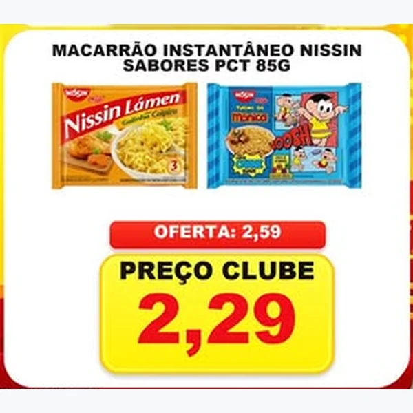 Macarrão Instantâneo Sabores Nissin 85 g