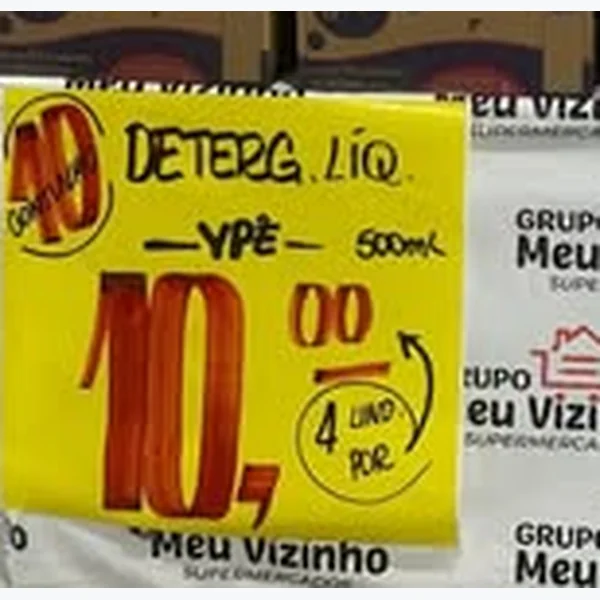 Recorte do encarte de Detergente Líquido Ypê 500 ml