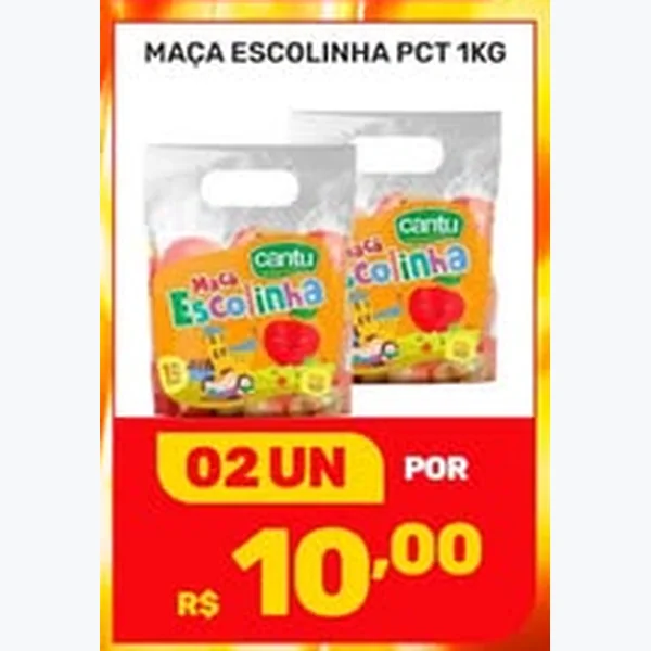 Recorte do encarte de Maçã Escolinha Cantu