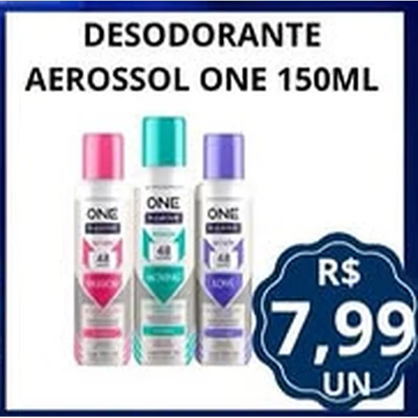 Recorte do encarte de Desodorante Aerossol One 150 ml