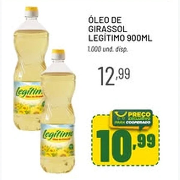 Óleo de Girassol Legítimo 900 ml