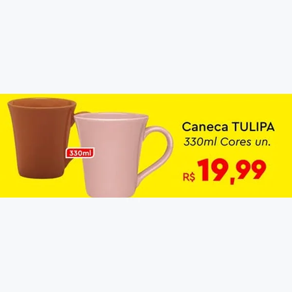 Recorte do encarte de Caneca Tulipa 330 ml