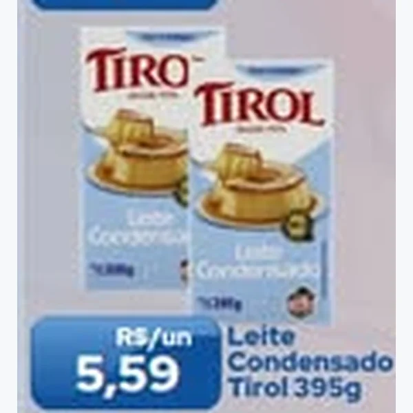 Recorte do encarte de Leite Condensado Tirol 395 g