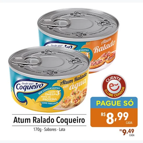 Atum Ralado Coqueiro 170 g