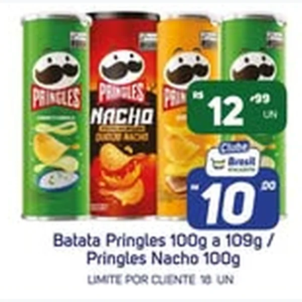 Recorte do encarte de Batata Nacho Pringles 100 g