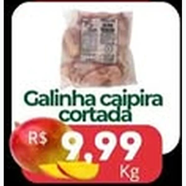 Recorte do encarte de Galinha Caipira Cortada