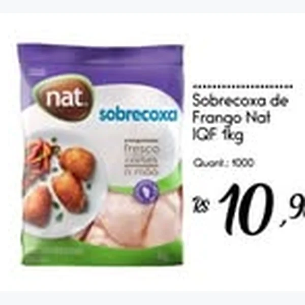 Recorte do encarte de Sobrecoxa de Frango Iqf Nat